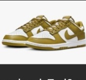 Zapatillas Nike Dunk Low en blanco y mostaza