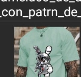 Camiseta casual verde con dibujo